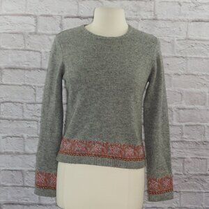 Vintage 90s American Eagle Wool Fair Isle Beaded Sweater